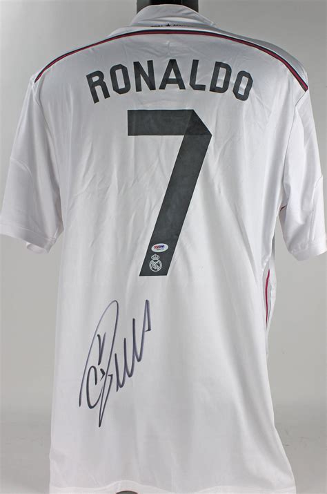 cristiano ronaldo signed real madrid jersey